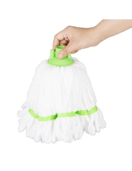 Tête serpillière en microfibre Jantex bande verte 150g