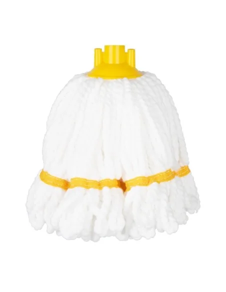 Tête serpillière en microfibre Jantex bande jaune 150g