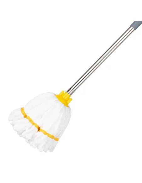 Tête serpillière en microfibre Jantex bande jaune 150g