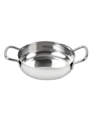 Plat en inox double poignée Olympia Table Presentation 125 mm