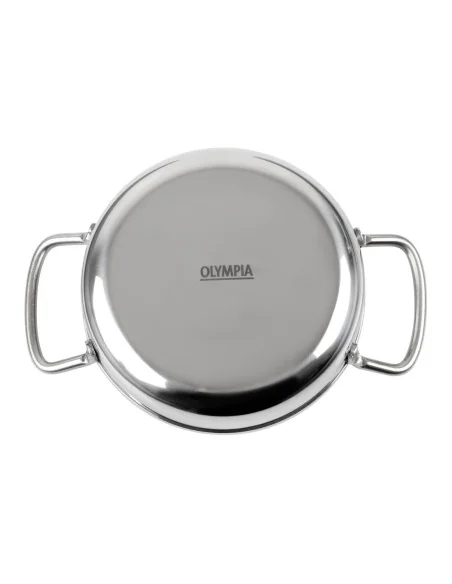 Plat en inox double poignée Olympia Table Presentation 125 mm