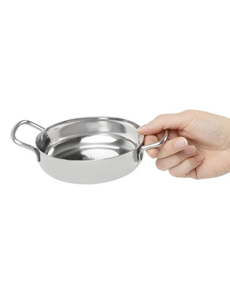 Plat en inox double poignée Olympia Table Presentation 125 mm