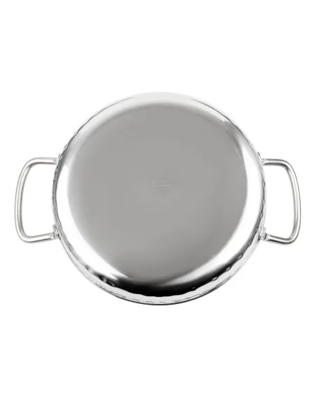 Plat double poignée en inox martelé Olympia Table Presentation 125mm