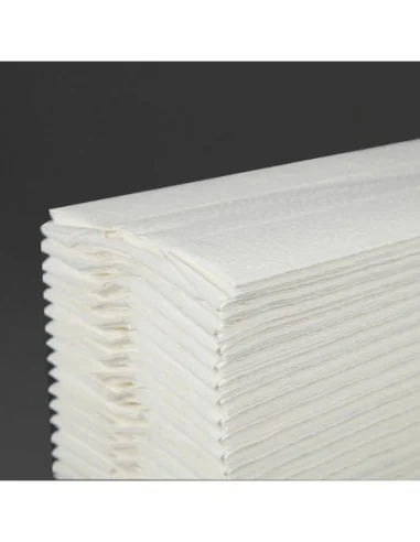 Essuie-mains 2 plis pliage en C 160 feuilles blanc Jantex (Lot de 2355)