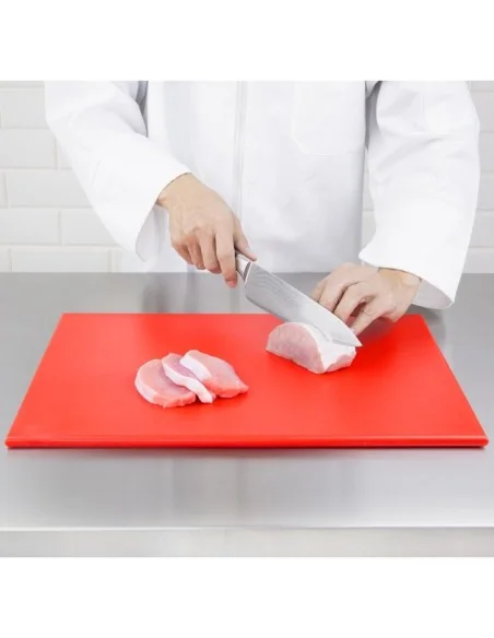 Planche à découper standard haute densité Hygiplas rouge