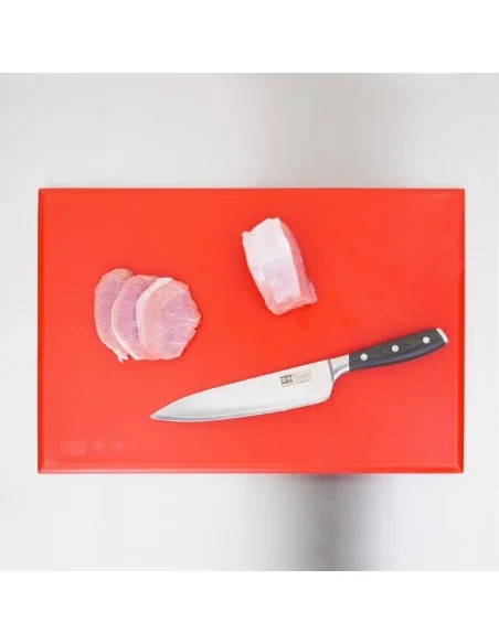 Planche à découper épaisse haute densité Hygiplas rouge