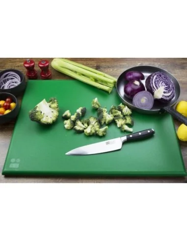 Planche à découper extra large haute densité Hygiplas verte