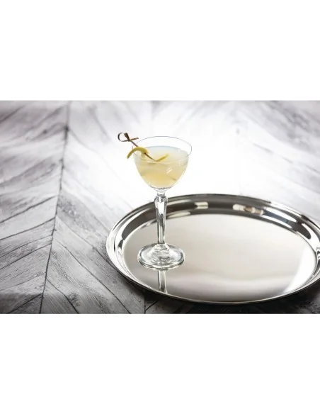 Plateau de service rond inox Olympia 305mm