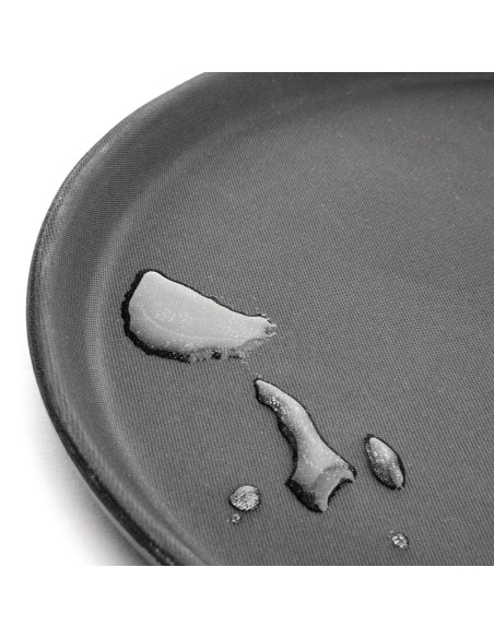 Plateau antidérapant en fibre de verre Olympia Kristallon rond noir 406mm