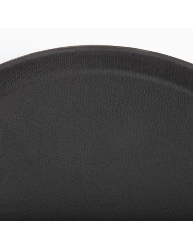 Plateau antidérapant en fibre de verre Olympia Kristallon rond noir 406mm