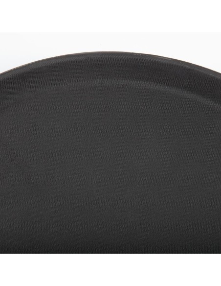 Plateau antidérapant en fibre de verre Olympia Kristallon rond noir 406mm