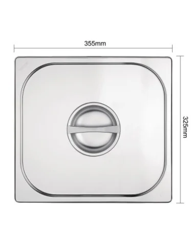 Couvercle GN 2/3 inox Vogue