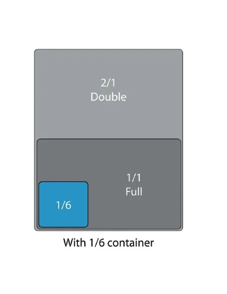 Bac Gastronorme inox GN 1/6 65mm Vogue