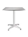 Table bistro carrée Bolero acier inoxydable 700mm