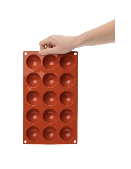 Plaque 15 demi-sphères en silicone Pavoni Formaflex