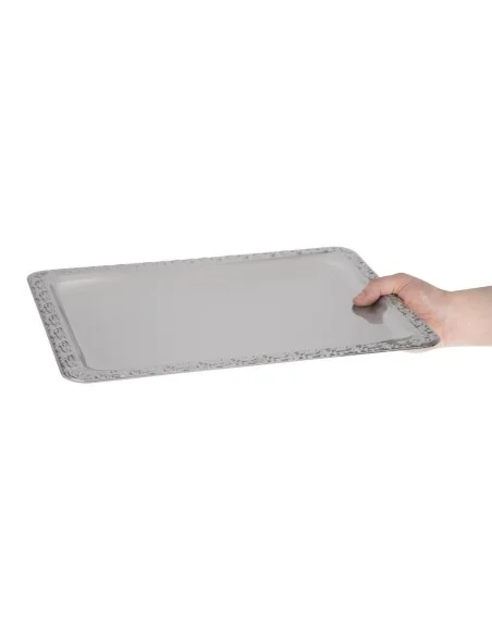 Plateau de service rectangulaire inox APS 420 x 310mm