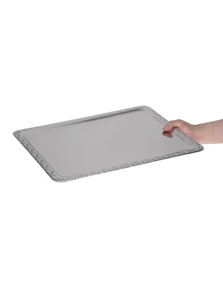 Plateau de service rectangulaire inox APS 500 x 360mm