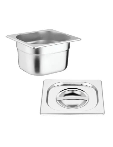 Lot de 4 bacs et couvercles GN1/6 Vogue