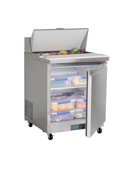 Comptoir de préparation réfrigéré positif 1 porte Polar Série U 154L