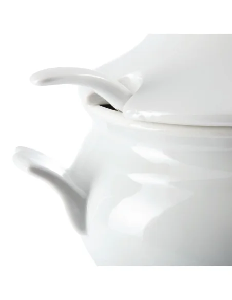 Soupière et louche Olympia Whiteware 2,5L