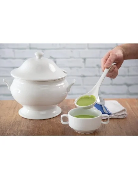 Soupière et louche Olympia Whiteware 2,5L