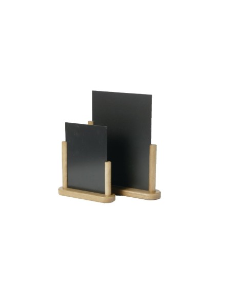 Elégante ardoise de table Securit finition teck 280 x 200mm